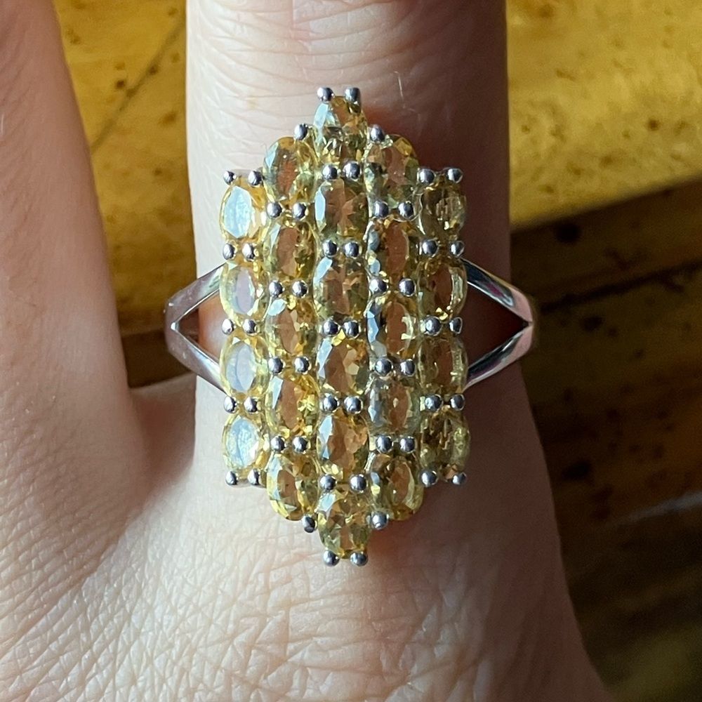 Brazilian Citrine Sterling Silver Ring Size 10